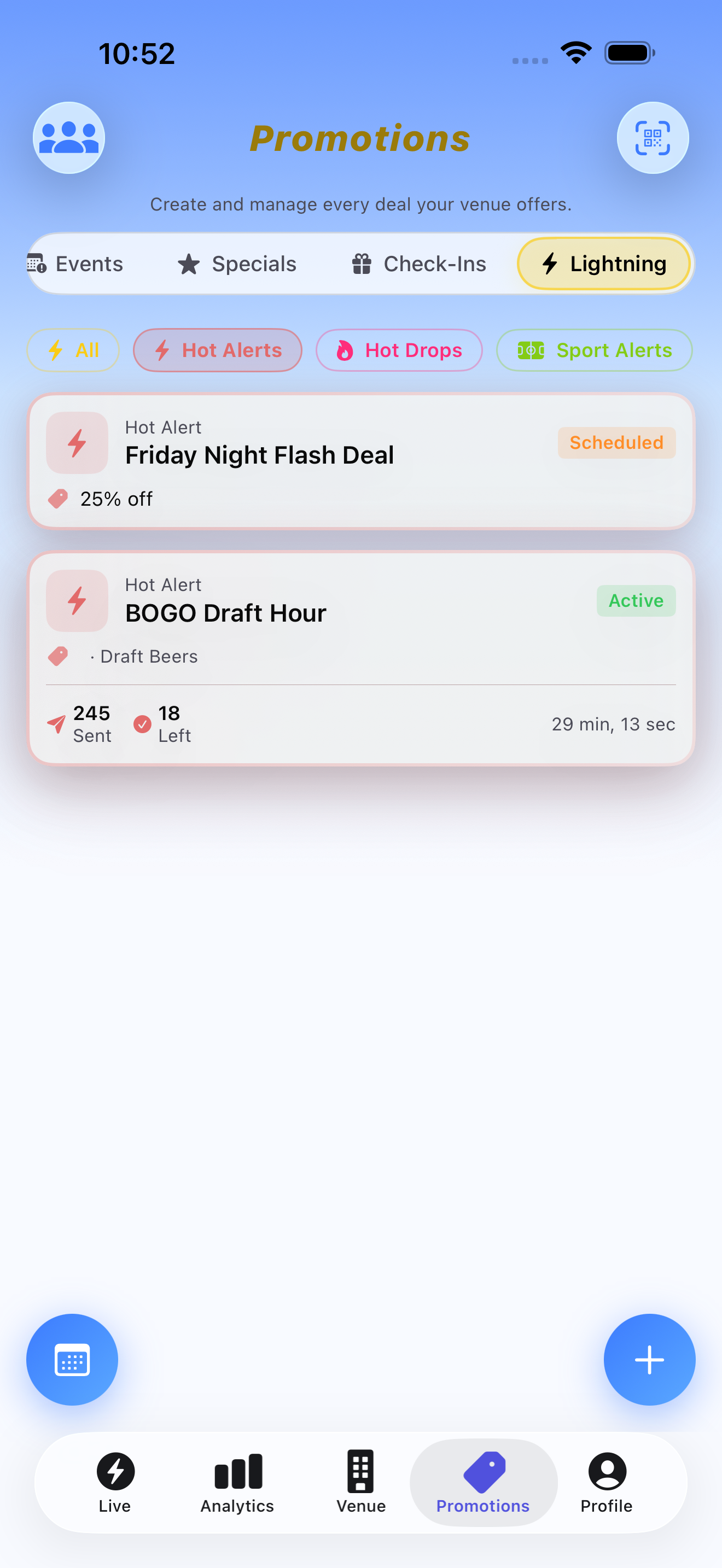 Hot Alerts list