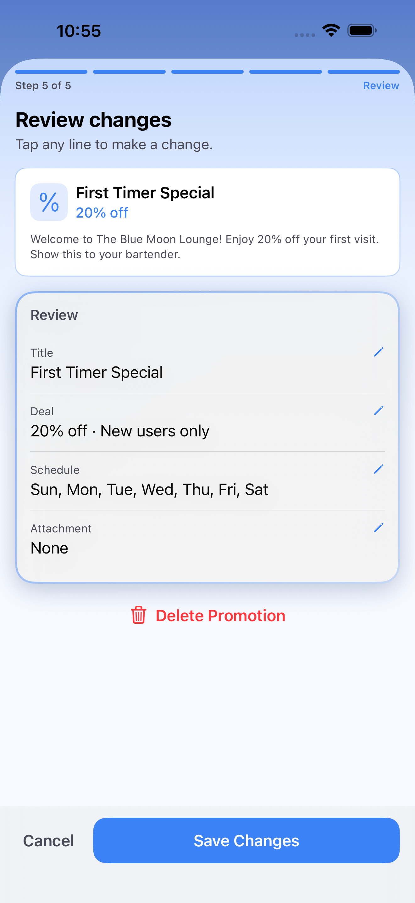 Promo detail
