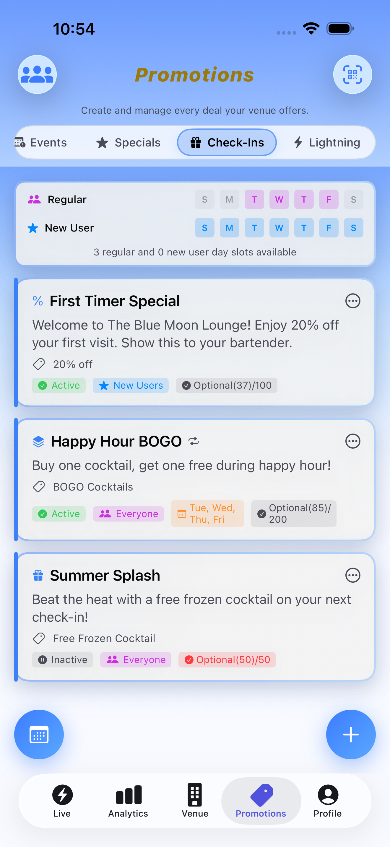 Check-in promotions